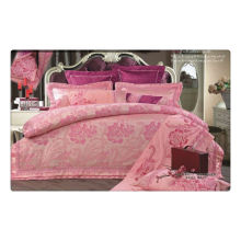 Tencel/cotton jacquard+embroidery luxury bed linen set